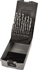 Precision Twist Drill - 1 to 13mm, 118° Point, Bright Finish, High Speed Steel Jobber Length Drill Bit Set - Americas Industrial Supply