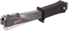 Arrow - Manual Hammer Tacker - 1/4, 5/16, 3/8" Staples, Gray & Black, Steel - Americas Industrial Supply