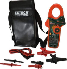 Extech - EX840, CAT IV, Digital True RMS Auto Ranging Clamp Meter with 1.7" Clamp On Jaws - 1000 VAC/VDC, 1000 AC/DC Amps, Measures Voltage, Capacitance, Continuity, Frequency, Resistance, Temperature - Americas Industrial Supply