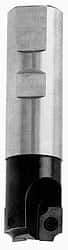 Superbee - 0.13 to 0.16 Inch Cutting Radius, 1-1/4 Inch Cutter Diameter, 2 Style EM 19 Inserts, 1-1/4 Inch Shank Diameter, Indexable Concave Radius Cutter - 5 Inch Overall Length - Americas Industrial Supply