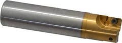 Superbee - 0.07 to 0.13 Inch Cutting Radius, 1 Inch Cutter Diameter, 2 Style EM15 Inserts, 1 Inch Shank Diameter, Indexable Convex Radius Cutter - 4.5 Inch Overall Length - Americas Industrial Supply