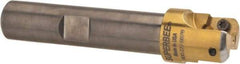 Superbee - 0.14 to 0.19 Inch Cutting Radius, 1 Inch Cutter Diameter, 2 Style EM15 Inserts, 3/4 Inch Shank Diameter, Indexable Convex Radius Cutter - 4.5 Inch Overall Length - Americas Industrial Supply