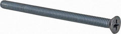 Value Collection - #8-32 UNC, 2-1/2" OAL Phillips Drive Machine Screw - Flat Head, Grade 2 Steel, Zinc-Plated Finish, Without Washer - Americas Industrial Supply