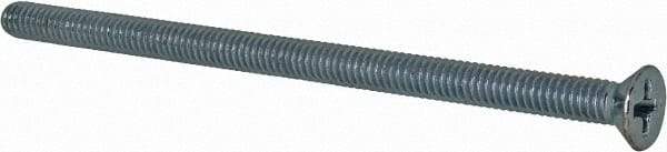 Value Collection - #8-32 UNC, 3" OAL Phillips Drive Machine Screw - Flat Head, Grade 2 Steel, Zinc-Plated Finish, Without Washer - Americas Industrial Supply