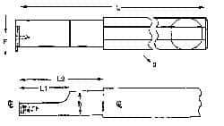 NIKCOLE MINI-SYSTEMS - Internal Thread, 1-1/4" Max Depth of Cut, 6" OAL, Right Hand Indexable Grooving Cutoff Toolholder - 1-1/4" Shank Width, GIE Insert Style, THI Toolholder Style, Series Mini-Systems - Americas Industrial Supply