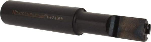 NIKCOLE MINI-SYSTEMS - Internal Thread, 1-1/4" Max Depth of Cut, 6" OAL, Right Hand Indexable Grooving Cutoff Toolholder - 1" Shank Width, GIE Insert Style, THI Toolholder Style, Series Mini-Systems - Americas Industrial Supply