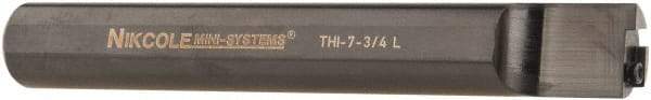 NIKCOLE MINI-SYSTEMS - Internal Thread, 1" Max Depth of Cut, 5-1/2" OAL, Left Hand Indexable Grooving Cutoff Toolholder - 3/4" Shank Width, THI Toolholder Style - Americas Industrial Supply