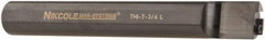 NIKCOLE MINI-SYSTEMS - Internal Thread, 1" Max Depth of Cut, 5-1/2" OAL, Left Hand Indexable Grooving Cutoff Toolholder - 3/4" Shank Width, THI Toolholder Style - Americas Industrial Supply