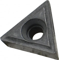 Interstate - TT221 Grade I22 Carbide Turning Insert - Uncoated, 60° Triangle, 1/4" Inscr Circle, 1/8" Thick, 1/64" Corner Radius - Americas Industrial Supply