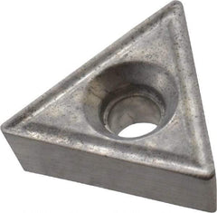 Interstate - TT221 Grade I55 Carbide Turning Insert - Uncoated, 60° Triangle, 1/4" Inscr Circle, 1/8" Thick, 1/64" Corner Radius - Americas Industrial Supply