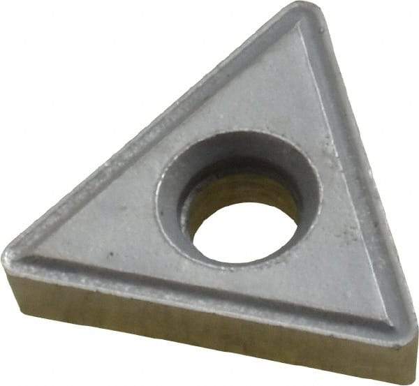 Interstate - TT322 Grade I22 Carbide Turning Insert - Uncoated, 60° Triangle, 3/8" Inscr Circle, 1/8" Thick, 1/32" Corner Radius - Americas Industrial Supply