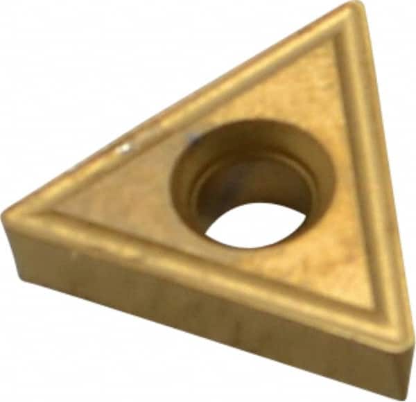Interstate - TT432 Grade TCN55 Carbide Turning Insert - TiN/TiC/TiCN/TiN Finish, 60° Triangle, 1/2" Inscr Circle, 3/16" Thick, 1/32" Corner Radius - Americas Industrial Supply