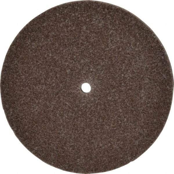 3M - 4" Diam, 1/4" Face Width, 1/4" Center Hole, Medium Grade, Aluminum Oxide Deburring Wheel - Unitized, Hard Density 7 Grade, 12,100 RPM - Americas Industrial Supply