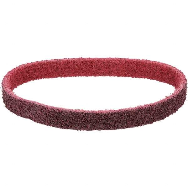 Dynabrade - 1" Wide x 18" OAL, Aluminum Oxide Abrasive Belt - Aluminum Oxide, Medium, Nonwoven, Cloth Backing, Wet/Dry - Americas Industrial Supply