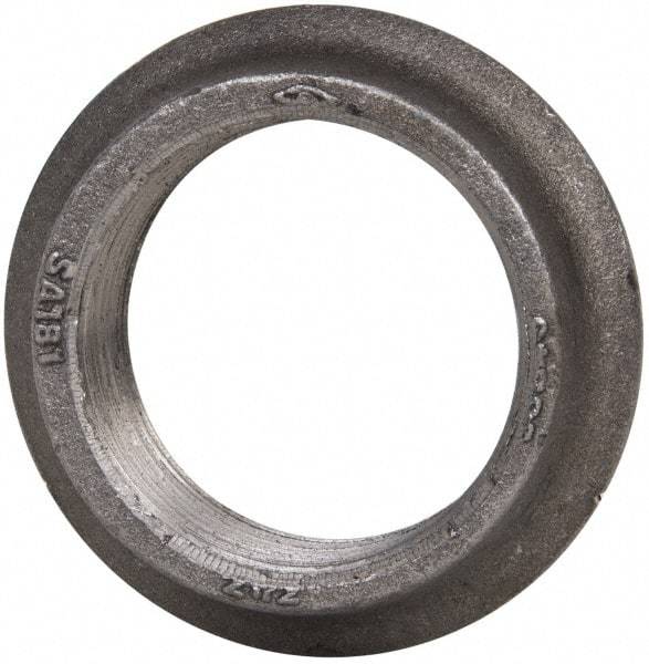 Made in USA - 2-1/2" Pipe, 4-1/16" Diam x 1/8" Thick, Tank Flange with Pilot - For Threaded Pipe, 3-5/32" Pilot Hole, 1" Overall Height, 3-9/32" Top Diam, Carbon Steel - Americas Industrial Supply