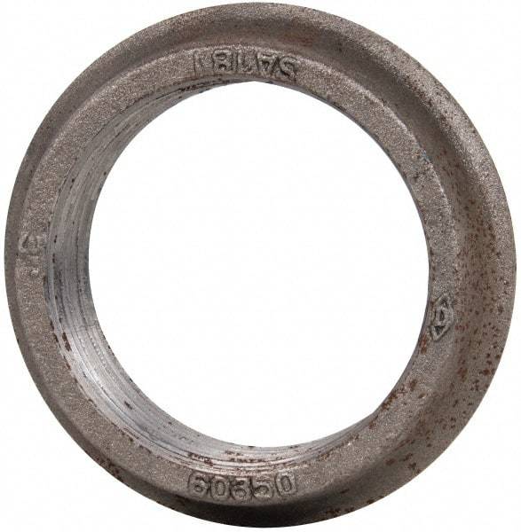 Made in USA - 3" Pipe, 4-5/8" Diam x 1/8" Thick, Tank Flange with Pilot - For Threaded Pipe, 3-21/32" Pilot Hole, 1" Overall Height, 3-15/16" Top Diam, Carbon Steel - Americas Industrial Supply