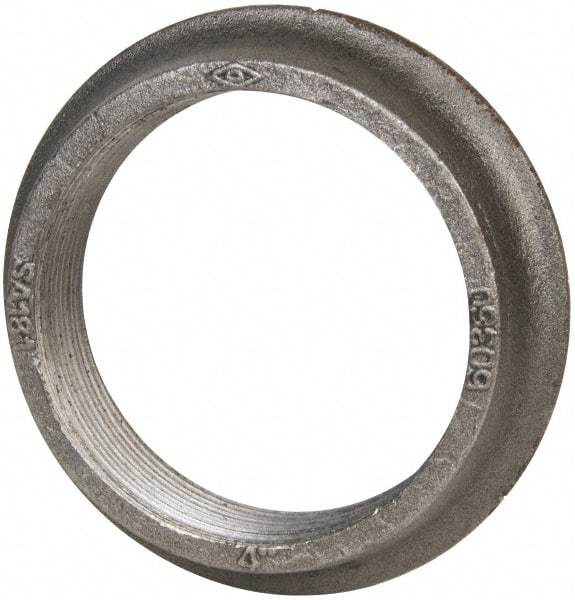 Made in USA - 4" Pipe, 5-13/16" Diam x 1/8" Thick, Tank Flange with Pilot - For Threaded Pipe, 4-23/32" Pilot Hole, 1-7/32" Overall Height, 4-15/16" Top Diam, Carbon Steel - Americas Industrial Supply