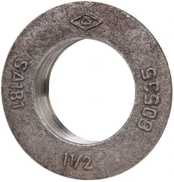 Made in USA - 1-1/2" Pipe, 3" Diam x 1/8" Thick, Tank Flange without Pilot - For Threaded Pipe, 3/4" Overall Height, 2-3/8" Bottom Diam, 2-5/32" Top Diam, Carbon Steel - Americas Industrial Supply