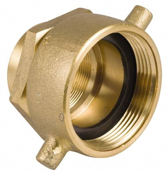 EVER-TITE Coupling Products - 2-1/2 FNST x 2 FNPT Hydrant Swivel Adapter - Brass - Americas Industrial Supply