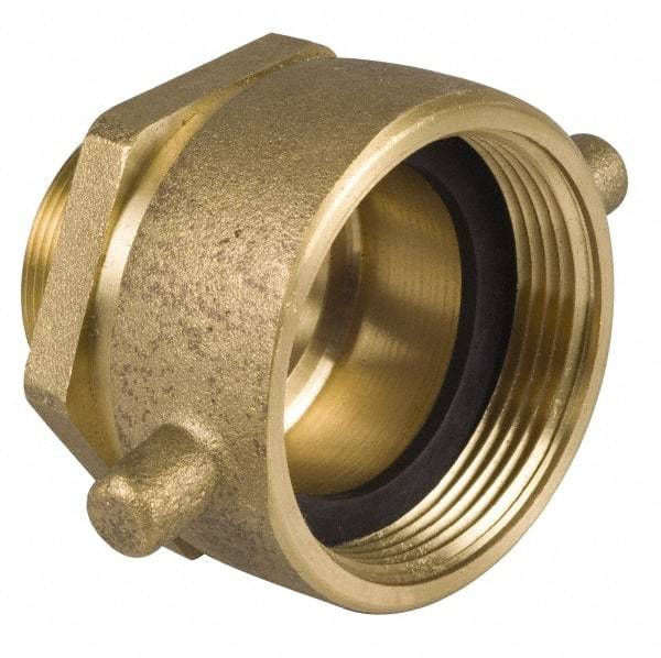EVER-TITE Coupling Products - 2-1/2 FNST x 1-1/2 MNPT Hydrant Swivel Adapter - Brass - Americas Industrial Supply