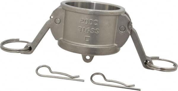 EVER-TITE Coupling Products - 2" Stainless Steel Cam & Groove Suction & Discharge Hose Dust Cap For Use with Adapters - Part DC, 250 Max psi - Americas Industrial Supply