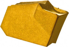 Hertel - MGTN3 HC335 Grade, 0.12" Cutting Width, Carbide Cutoff Insert - 0° Neutral Lead Angle, TiC/TiCN/TiN Coated - Americas Industrial Supply