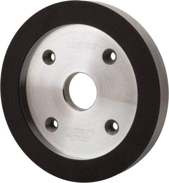 Norton - 6" Diam, 1-1/4" Hole Size, 3/4" Overall Thickness, 220 Grit, Type 6 Tool & Cutter Grinding Wheel - Very Fine Grade, Diamond, R Hardness, Resinoid Bond - Americas Industrial Supply