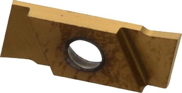 NIKCOLE MINI-SYSTEMS - GIE1 0.0394" Cutting Width, Carbide Cutoff Insert - 7° Left Hand Lead Angle, TiN Coated - Americas Industrial Supply