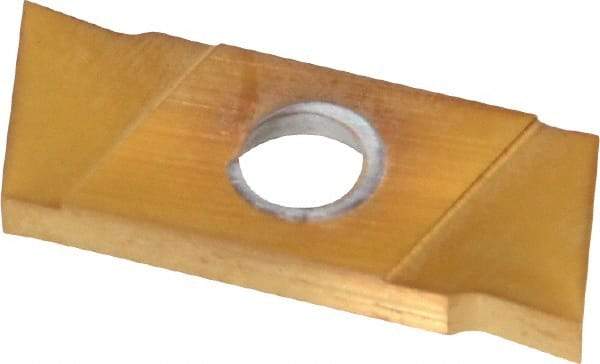 NIKCOLE MINI-SYSTEMS - GIE2 0.0787" Cutting Width, Carbide Cutoff Insert - 0° Neutral Lead Angle, TiN Coated - Americas Industrial Supply