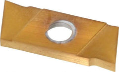 NIKCOLE MINI-SYSTEMS - GIE2 0.0787" Cutting Width, Carbide Cutoff Insert - 0° Neutral Lead Angle, TiN Coated - Americas Industrial Supply