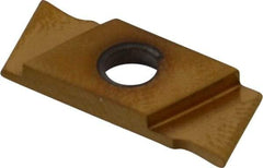 NIKCOLE MINI-SYSTEMS - GIE 1mm Cutting Width Carbide Grooving Insert - 6mm Max Depth of Cut, Left Hand, 0.5mm Corner Radius, TiN Finish - Americas Industrial Supply
