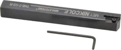 NIKCOLE MINI-SYSTEMS - External Thread, 4-1/2" OAL, Right Hand Indexable Grooving Cutoff Toolholder - 1/2" Shank Height x 1/2" Shank Width, GIE Insert Style, THE Toolholder Style, Series Mini-Systems - Americas Industrial Supply