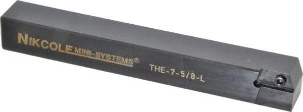 NIKCOLE MINI-SYSTEMS - External Thread, 5" OAL, Left Hand Indexable Grooving Cutoff Toolholder - 5/8" Shank Height x 5/8" Shank Width, GIE Insert Style, THE Toolholder Style, Series Mini-Systems - Americas Industrial Supply