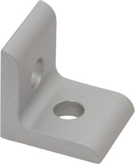 80/20 Inc. - 7/8" Wide, 1" High, Open Shelving 2 Hole Inside Corner Bracket - Aluminum, 1" Deep, Use with Series 10 & Bolt Kit 3393 - Americas Industrial Supply