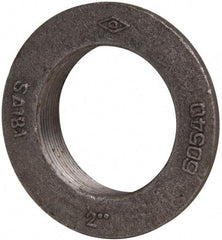 Made in USA - 2" Pipe, 3-1/2" Diam x 5/32" Thick, Tank Flange without Pilot - For Threaded Pipe, 27/32" Overall Height, 2-7/8" Bottom Diam, 2-37/64" Top Diam, Carbon Steel - Americas Industrial Supply