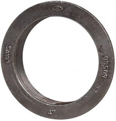 Made in USA - 4" Pipe, 5-3/4" Diam x 5/16" Thick, Tank Flange without Pilot - For Threaded Pipe, 1-7/32" Overall Height, 5-1/8" Bottom Diam, 4-13/16" Top Diam, Carbon Steel - Americas Industrial Supply