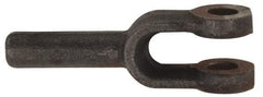 Value Collection - 1-3/8" Yoke Width, Carbon Steel, Plain Yoke - 5/8" Hole Diam, 1-7/16" Hole Center to Neck, 1-3/16" Yoke Arm Height, 5/8" Neck Diam, 1-7/16" Neck Length, 2-7/8" OAL - Americas Industrial Supply