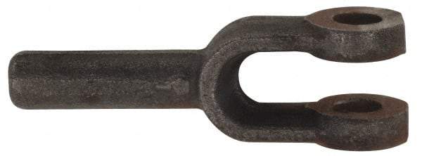 Value Collection - 3/4" Yoke Width, Carbon Steel, Plain Yoke - 5/16" Hole Diam, 3/4" Hole Center to Neck, 19/32" Yoke Arm Height, 5/16" Neck Diam, 1-1/4" Neck Length, 2" OAL - Americas Industrial Supply