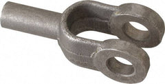 Value Collection - 1-1/8" Yoke Width, Carbon Steel, Plain Yoke - 1/2" Hole Diam, 1-1/8" Hole Center to Neck, 15/16" Yoke Arm Height, 1/2" Neck Diam, 1-3/8" Neck Length, 2-1/2" OAL - Americas Industrial Supply