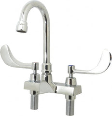 Speakman - Wrist Blade Handle, Centerset Bathroom Faucet - Two Handle, Internal Drain, Gooseneck Spout - Americas Industrial Supply