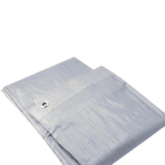 Erickson Manufacturing - Tarps & Dust Covers; Material: Polyethylene ; Width (Feet): 20.00 ; Grommet: Yes ; Color: Silver ; Length: 40 - Exact Industrial Supply