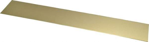 Made in USA - 0.032 Inch Thick x 2 Inch Wide x 12 Inch Long, Brass Strip - Alloy 260 - Americas Industrial Supply