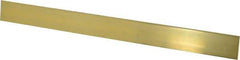 Made in USA - 0.064 Inch Thick x 1 Inch Wide x 12 Inch Long, Brass Strip - Alloy 260 - Americas Industrial Supply