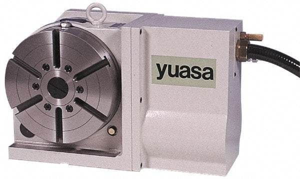 Yuasa - 1 Spindle, 50 Max RPM, 8.66" Table Diam, 1.36 hp, Horizontal & Vertical CNC Rotary Indexing Table - 120 kg (260 Lb) Max Horiz Load, 160.02mm Centerline Height - Americas Industrial Supply