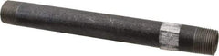 Made in USA - Schedule 80, 3/4" Diam x 9" Long Black Pipe Nipple - Threaded - Americas Industrial Supply