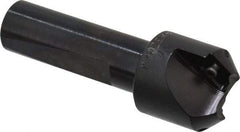 Kyocera - 45° Lead Angle, 9/16" Max Cut Diam, 9/16" Min Cut Diam, 0.24" Max Depth of Cut, Indexable Chamfer and Angle End Mill - 2 Inserts, XPMT 0902.. Insert Style, 2.91" Overall Length, Straight Shank - Americas Industrial Supply