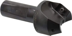 Kyocera - 25° Lead Angle, 1" Max Cut Diam, 1" Min Cut Diam, 0.526" Max Depth of Cut, Indexable Chamfer and Angle End Mill - 2 Inserts, XPMT 15T3.. Insert Style, 3.15" Overall Length, Straight Shank - Americas Industrial Supply