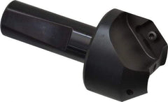 Kyocera - 37.5° Lead Angle, 1" Max Cut Diam, 1" Min Cut Diam, 0.456" Max Depth of Cut, Indexable Chamfer and Angle End Mill - 2 Inserts, XPMT 15T3.. Insert Style, 3.15" Overall Length, Straight Shank - Americas Industrial Supply