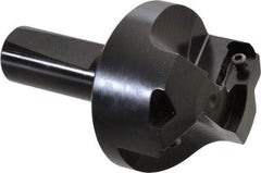 Kyocera - 75° Lead Angle, 1" Max Cut Diam, 1" Min Cut Diam, 0.146" Max Depth of Cut, Indexable Chamfer and Angle End Mill - 2 Inserts, XPMT 15T3.. Insert Style, 3.15" Overall Length, Straight Shank - Americas Industrial Supply