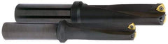 Kyocera - 6-3/4" Max Drill Depth, 3xD, 2-1/4" Diam, Indexable Insert Drill - 4 Inserts, 2" Shank Diam, Whistle Notch Shank - Americas Industrial Supply